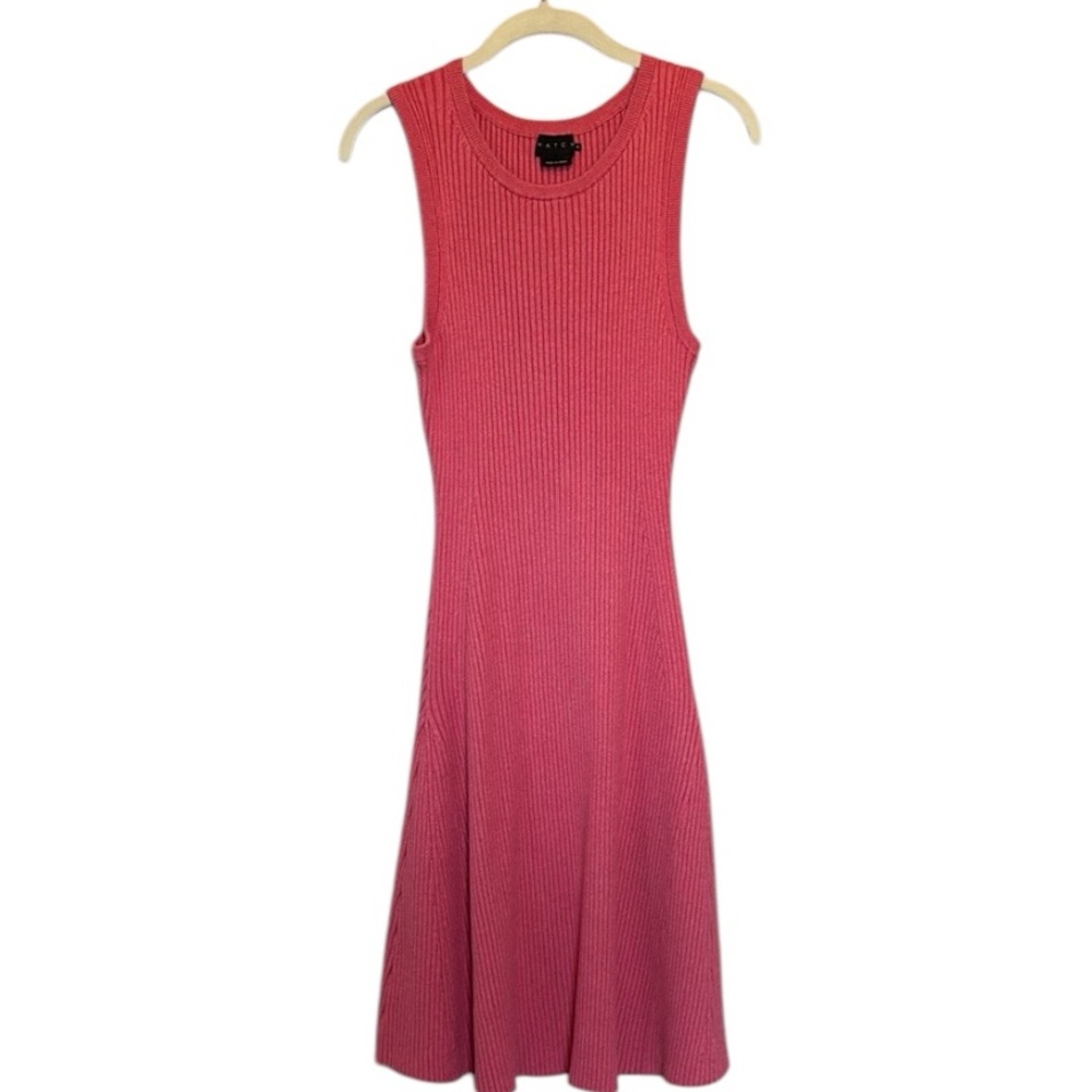 Hatch Sleeveless Pink Ribbed Maternity Dress